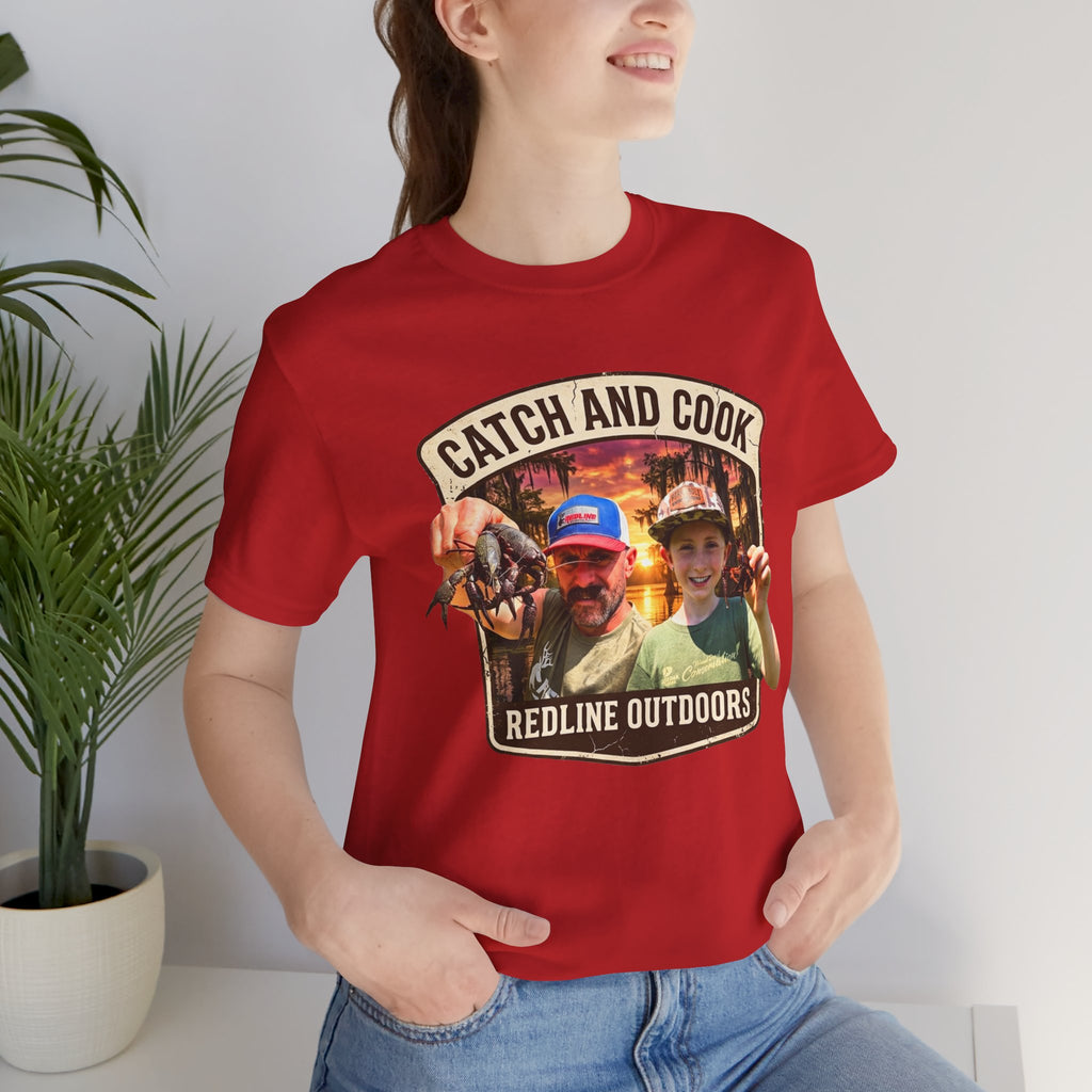 "Crawfish Catch and Cook" Unisex Jersey Short Sleeve Tee