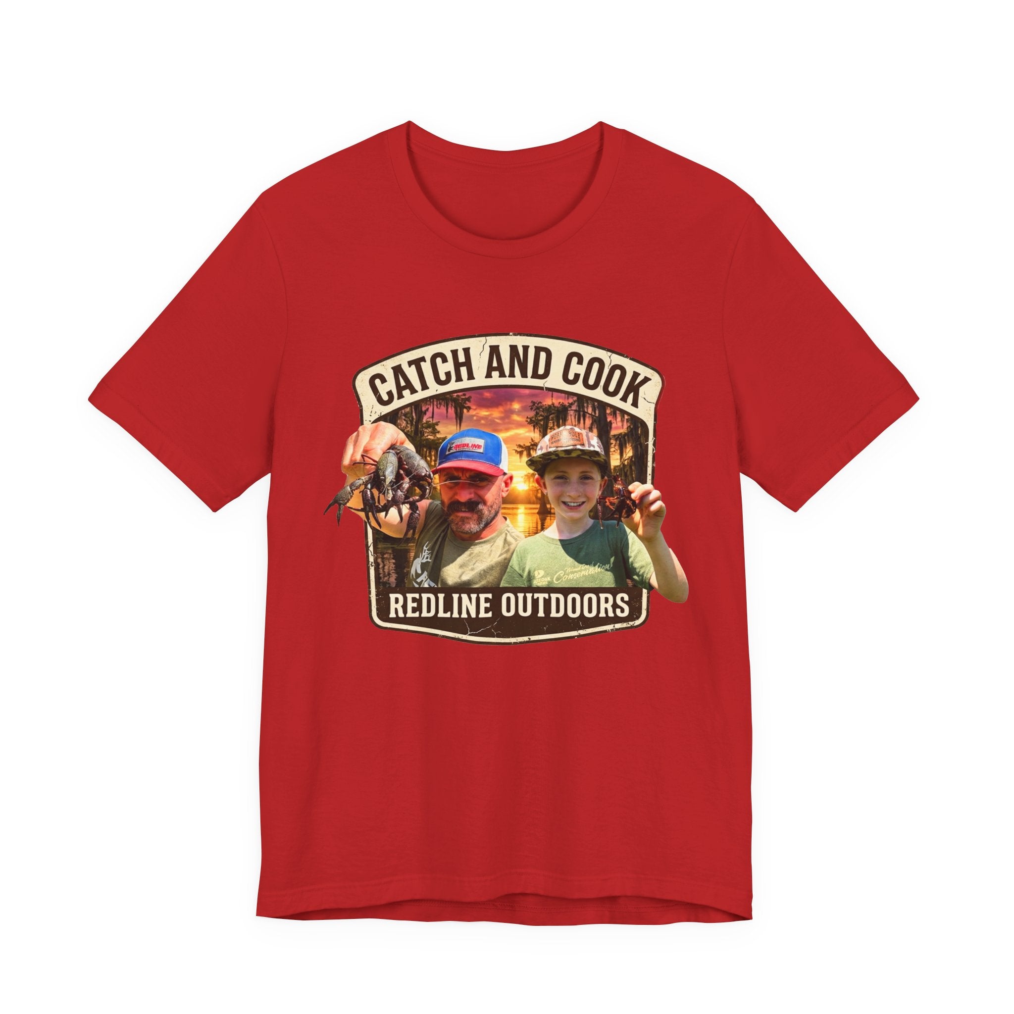 "Crawfish Catch and Cook" Unisex Jersey Short Sleeve Tee