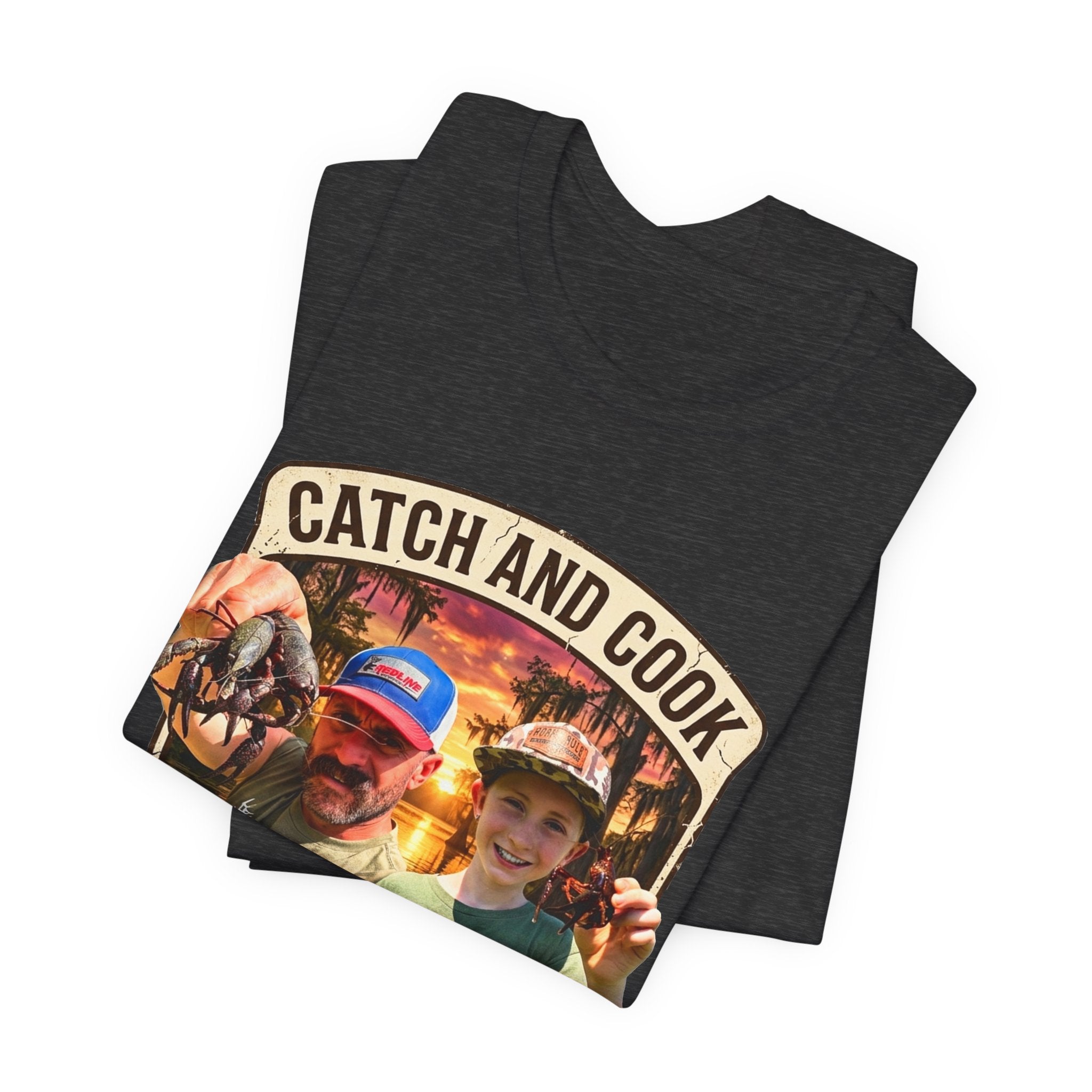 "Crawfish Catch and Cook" Unisex Jersey Short Sleeve Tee