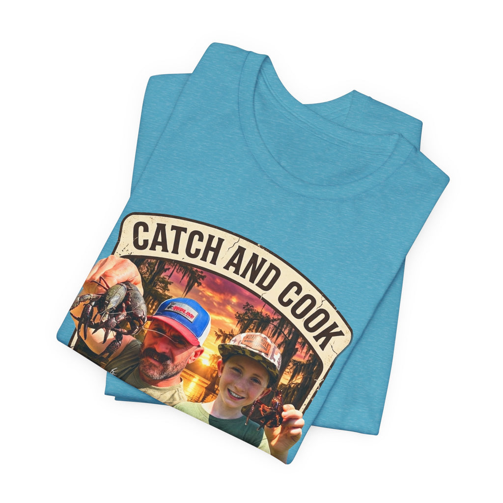 "Crawfish Catch and Cook" Unisex Jersey Short Sleeve Tee