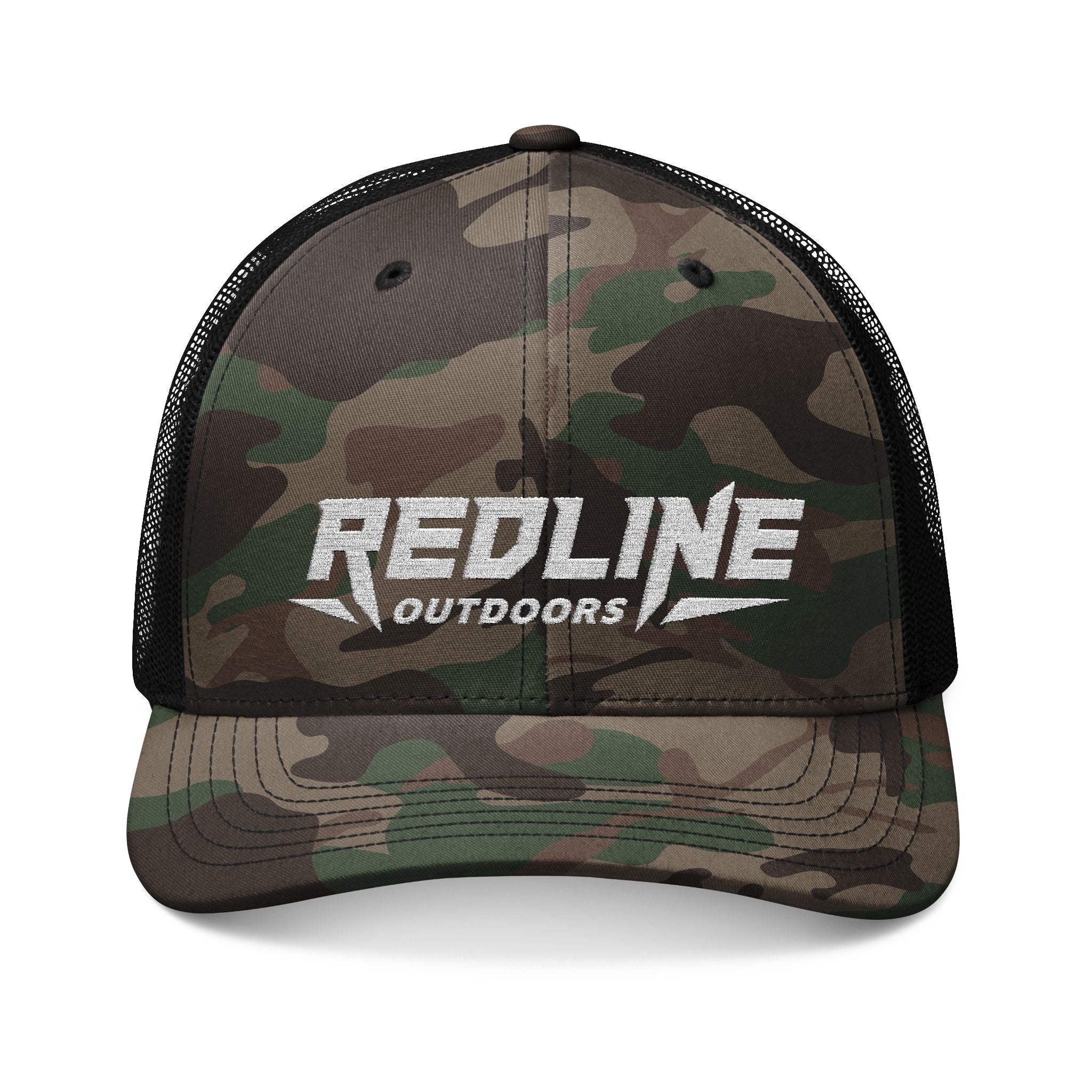"Timberline Lid" Camouflage Trucker Hat (Embroidery)