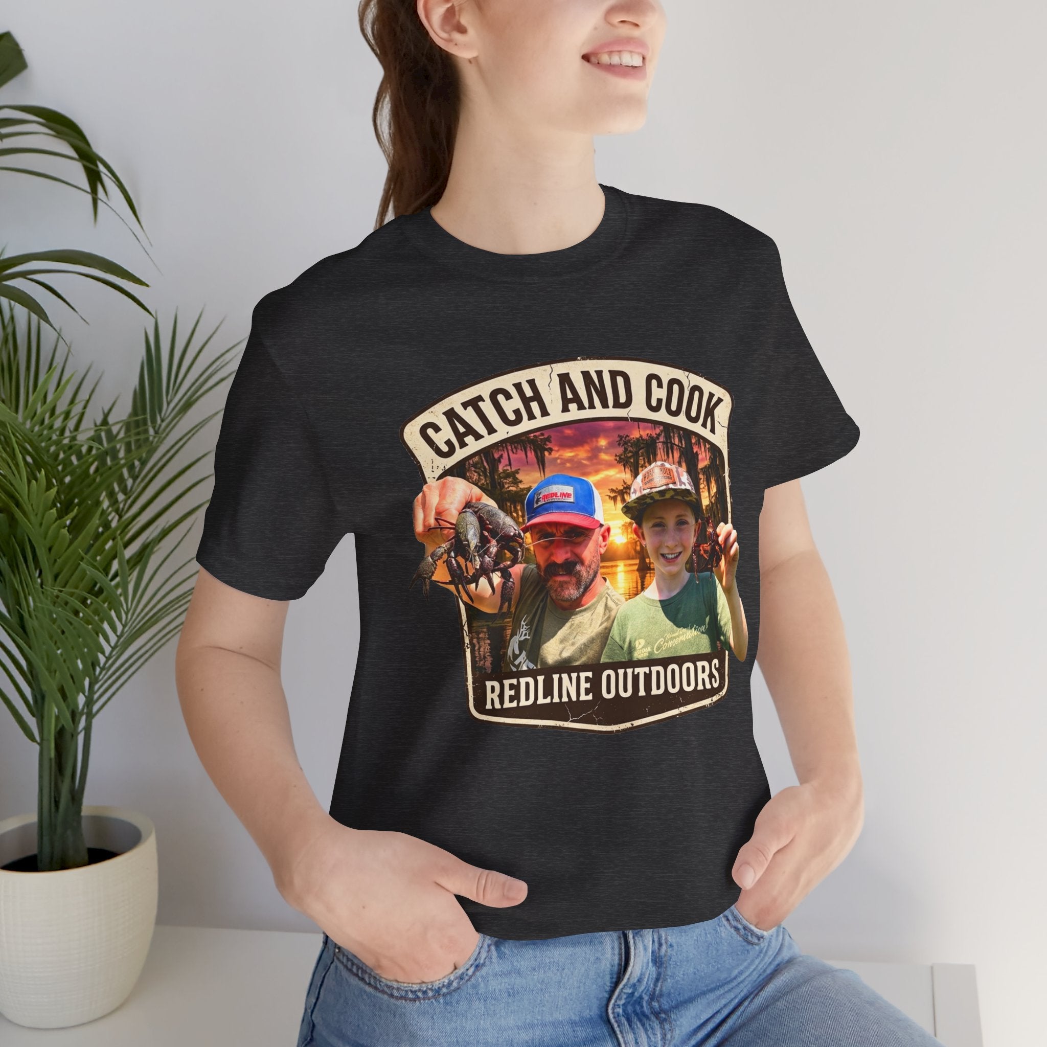 "Crawfish Catch and Cook" Unisex Jersey Short Sleeve Tee