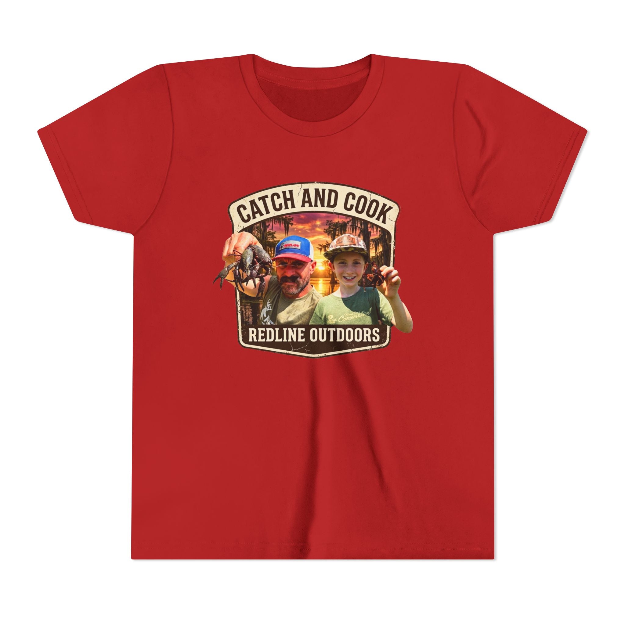 "Crawfish Catch and Cook" YOUTH Short Sleeve Tee