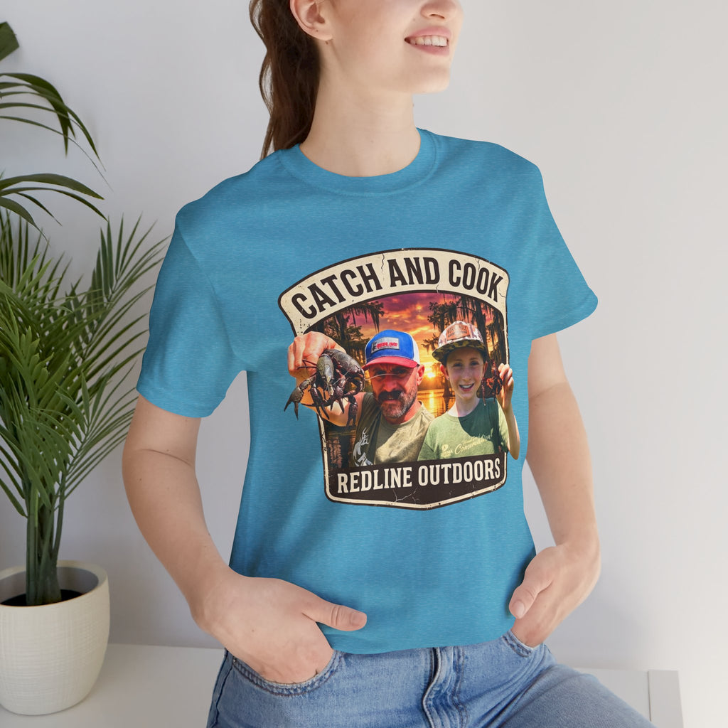"Crawfish Catch and Cook" Unisex Jersey Short Sleeve Tee