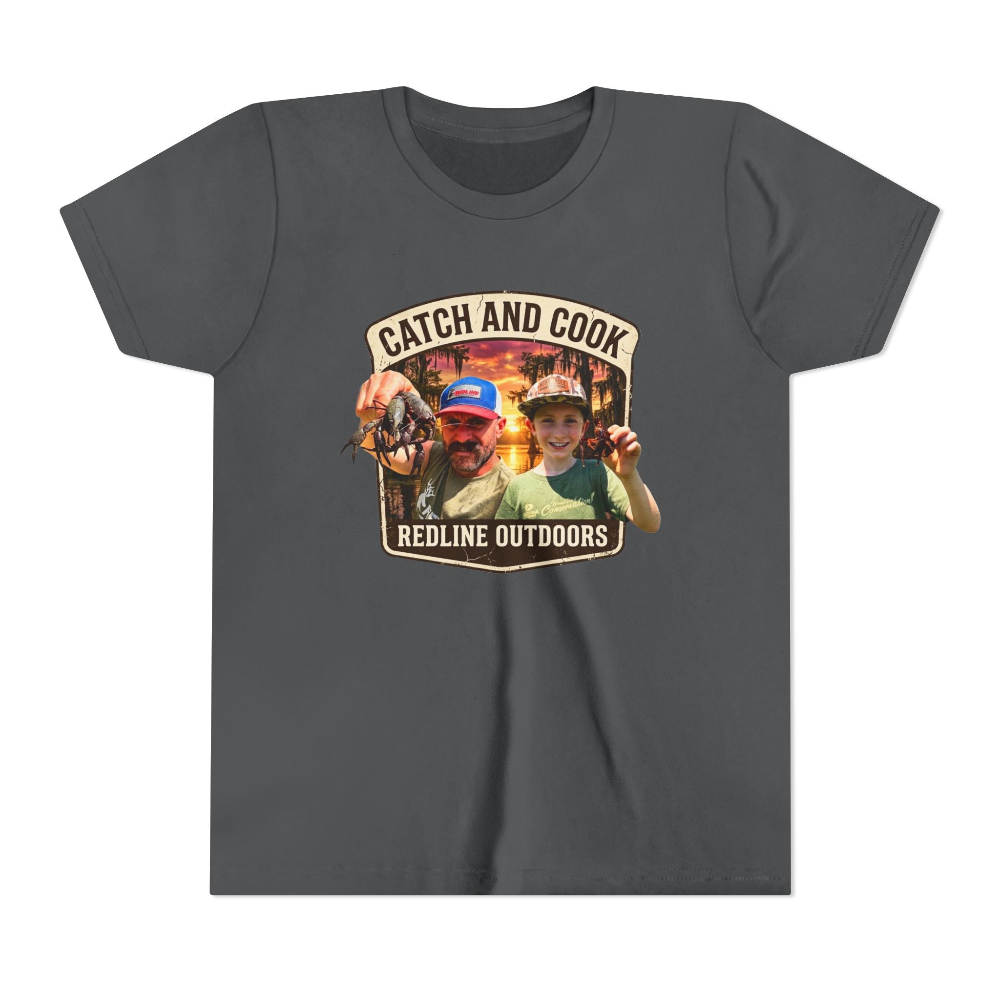 "Crawfish Catch and Cook" YOUTH Short Sleeve Tee