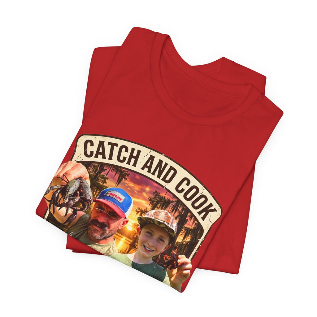 "Crawfish Catch and Cook" Unisex Jersey Short Sleeve Tee